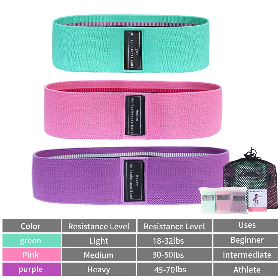 Fabric Resistance Hip Booty Bands Non-Slip Band Glute Workout Trainer Thick Bands Stretch Fitness Strips Loops Yoga Equipment