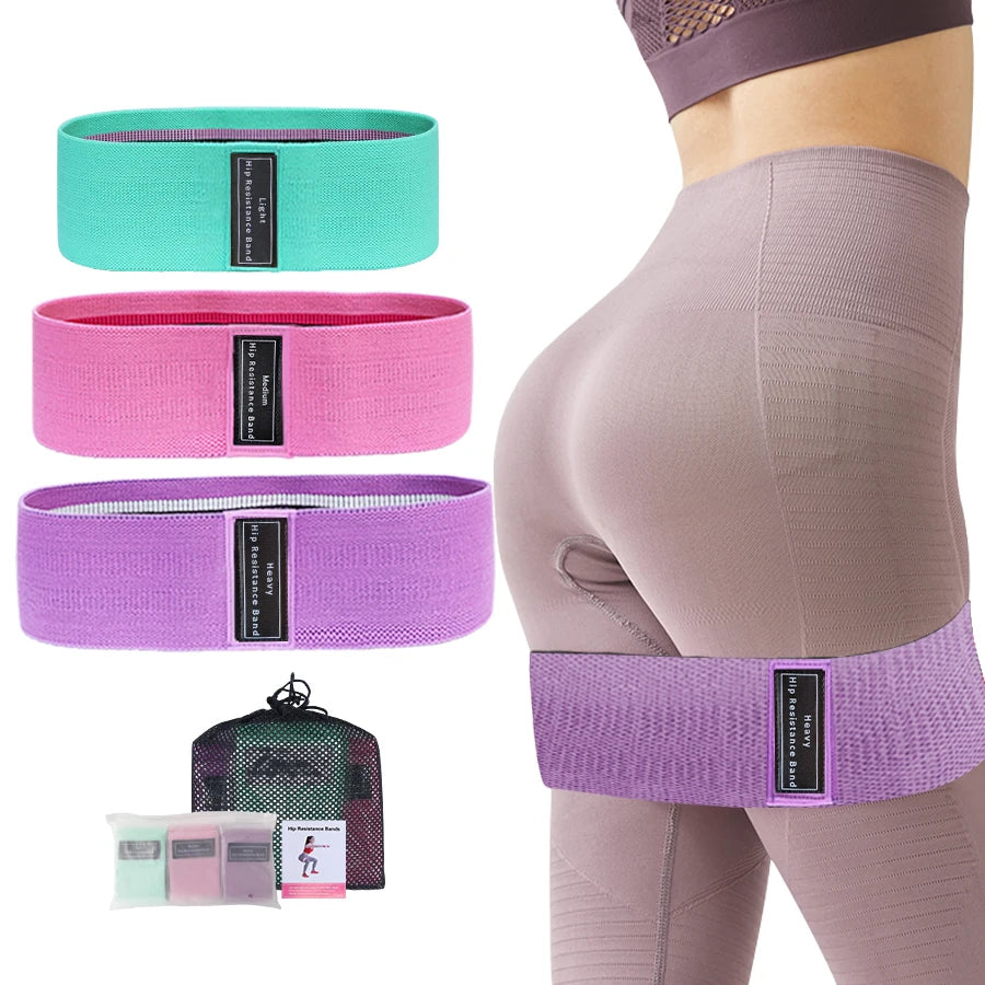 Fabric Resistance Hip Booty Bands Non-Slip Band Glute Workout Trainer Thick Bands Stretch Fitness Strips Loops Yoga Equipment